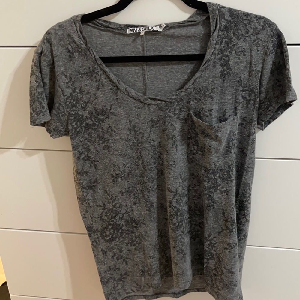 PAM & GELA scoop neck tee with pocket.